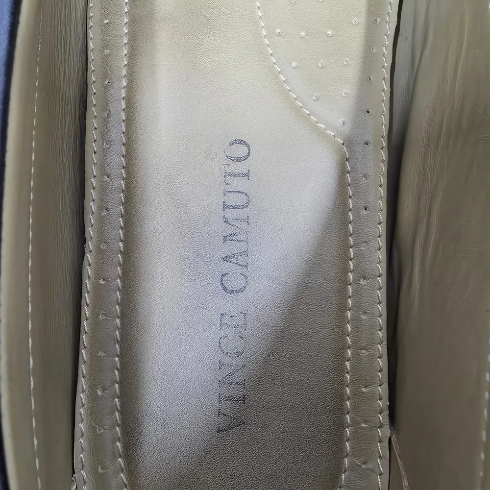 Vince Camuto Driving‎ Shoes Mens 10 M Ellyot Black Leather Loafers Slip On